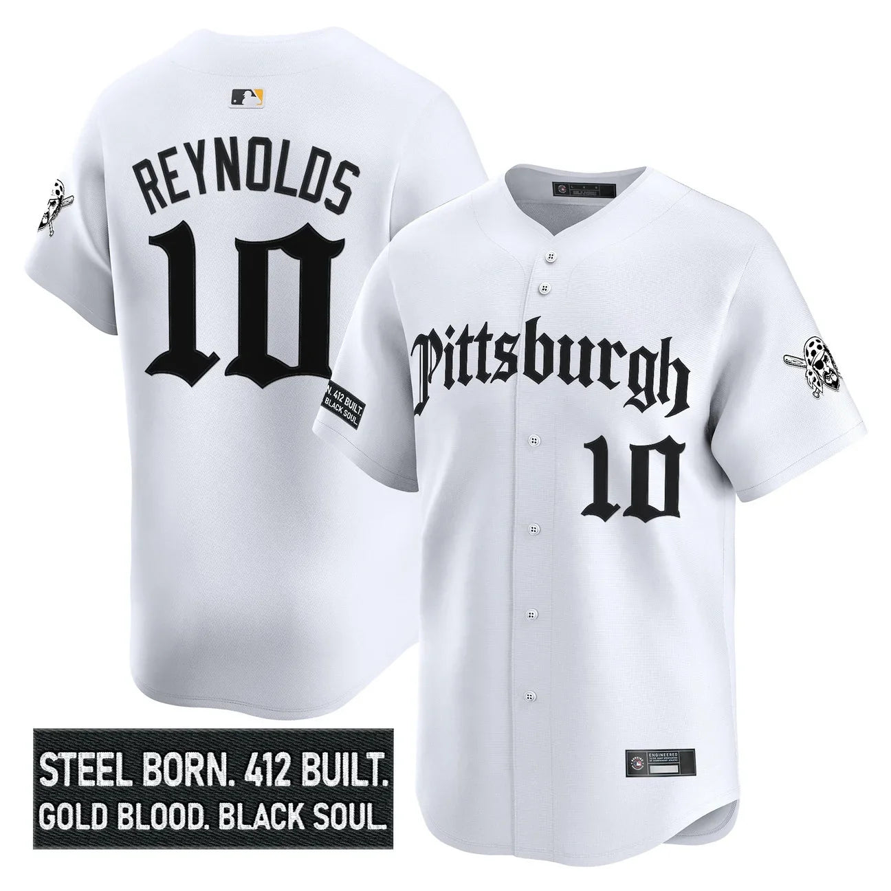 Men's Pittsburgh Pirates 'Gothic Steel City Edition' Vapor Premier Limited Jersey - All Stitched
