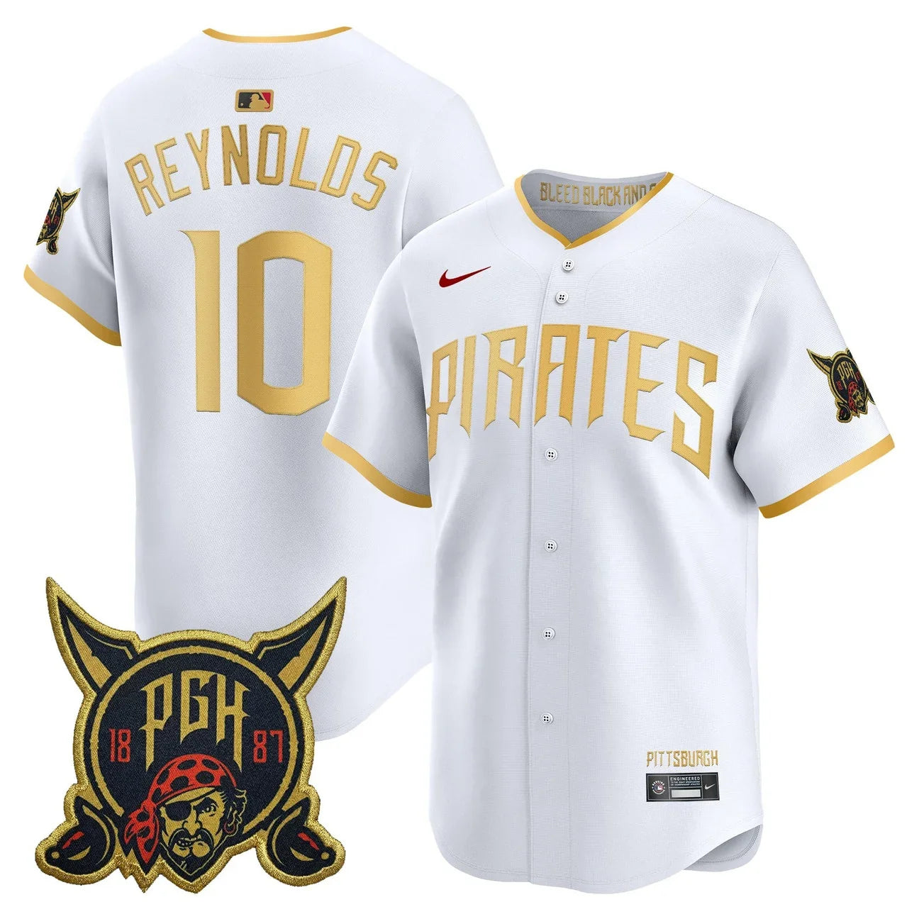 Pittsburgh Pirates 2026 City Connect Vapor Premier Limited Jersey - All Stitched - White