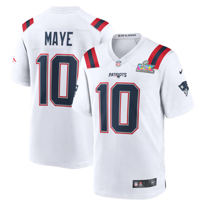 New England Patriots Road Game Super Bowl LX Patch Jersey - White