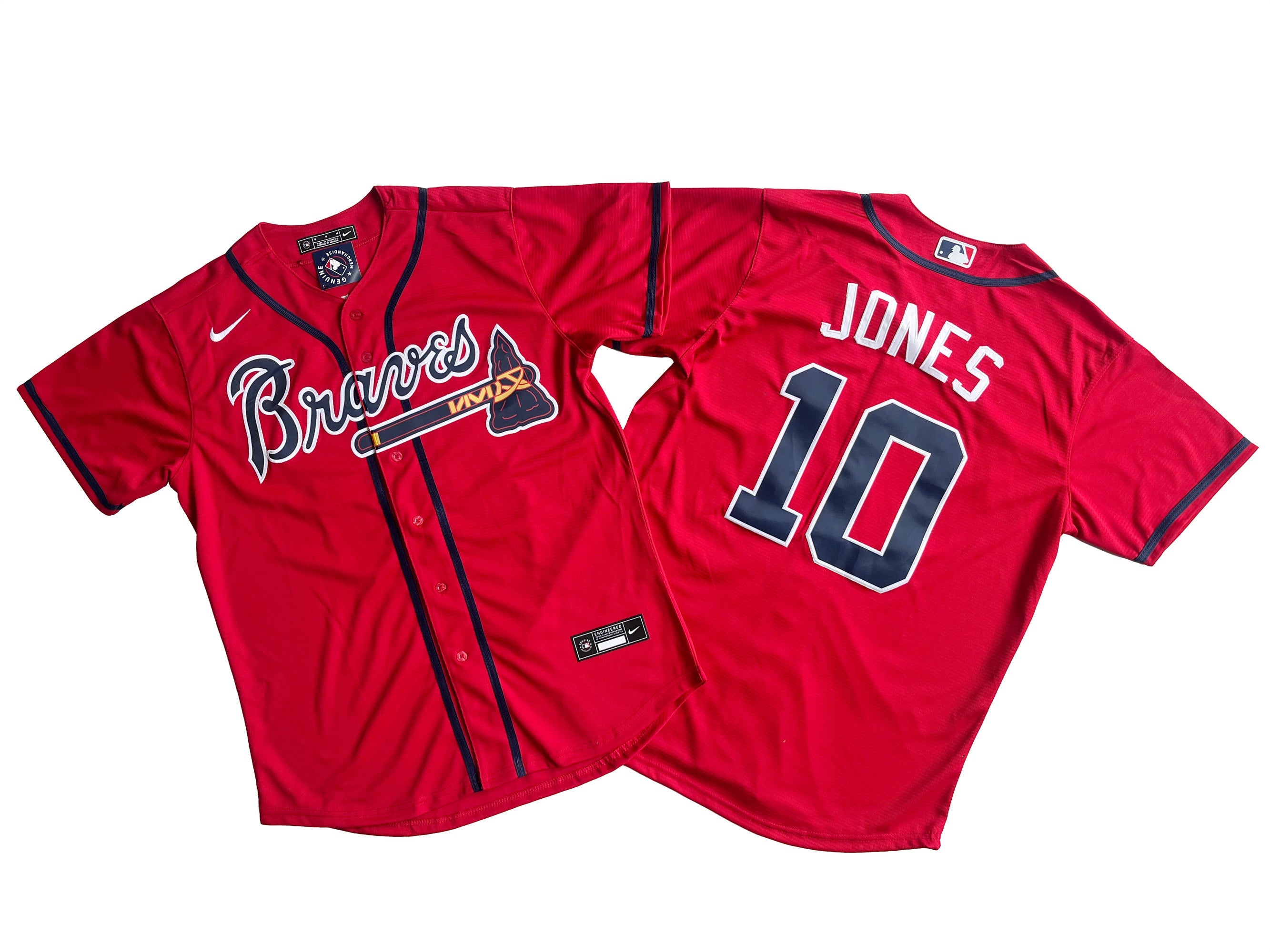 Men's #10 Chipper Jones Atlanta Braves Baseball Jersey