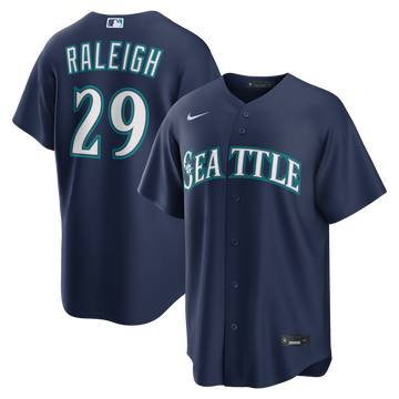 Cal Raleigh Seattle Mariners Nike Road Replica Jersey - Navy