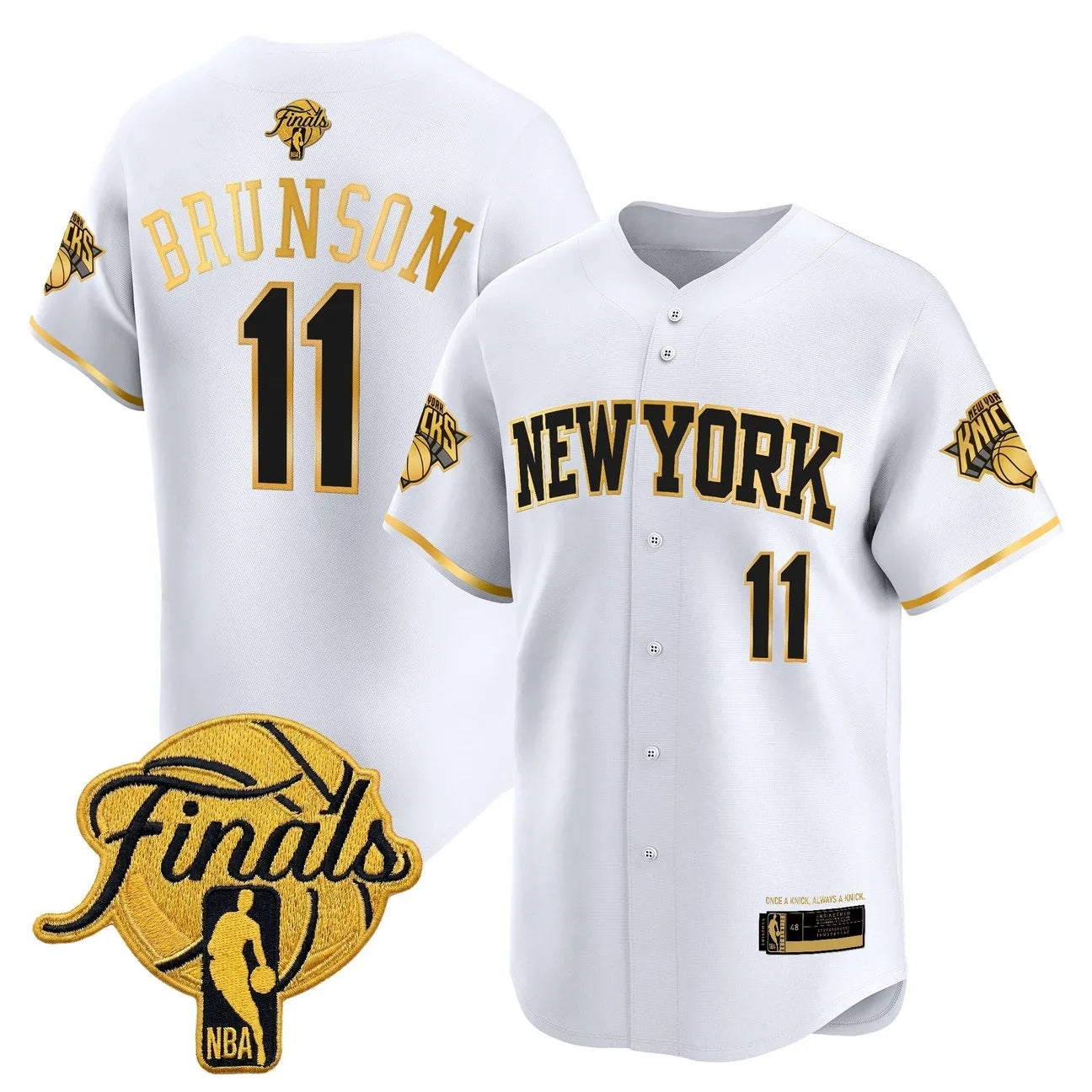 Men's New York Knicks 2026 Finals Vapor Baseball Jersey - All Stitched