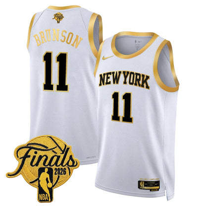 Men's New York Knicks 2026 Finals Swingman Jersey - All Stitched - Gold