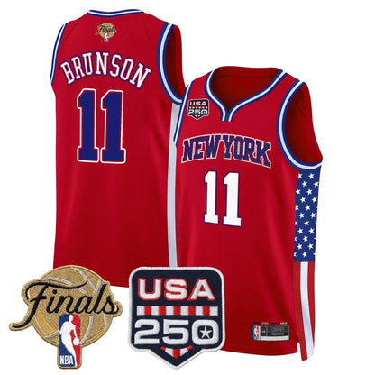 Men's New York Knicks "America 250 Edition" 2026 Finals patch Swingman Jersey - All Stitched
