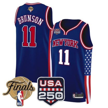 Men's New York Knicks "America 250 Edition" 2026 Finals patch Swingman Jersey - All Stitched