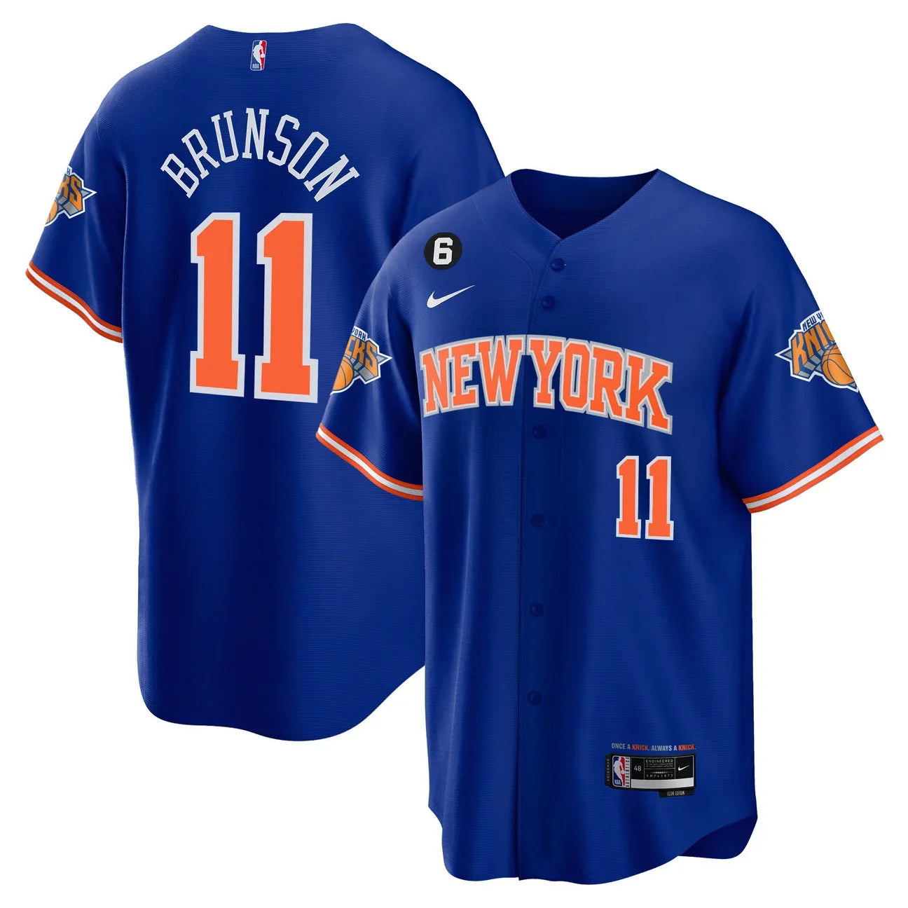 New York Knicks Baseball Jersey - All Stitched