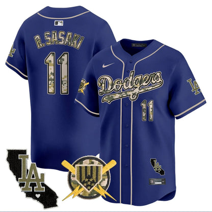 Men's Dodgers Armed Forces Day Vapor Premier Limited Jersey - All Stitched
