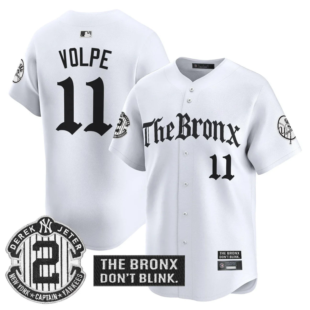 Men's Yankees 'The Bronx - Gothic Ink Drop Edition' Vapor Premier Limited Jersey - All Stitched