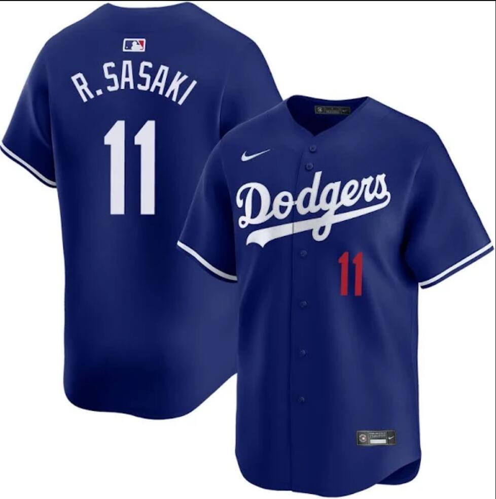 Men's #11 Roki Sasaki Los Angeles Dodgers Baseball Jersey