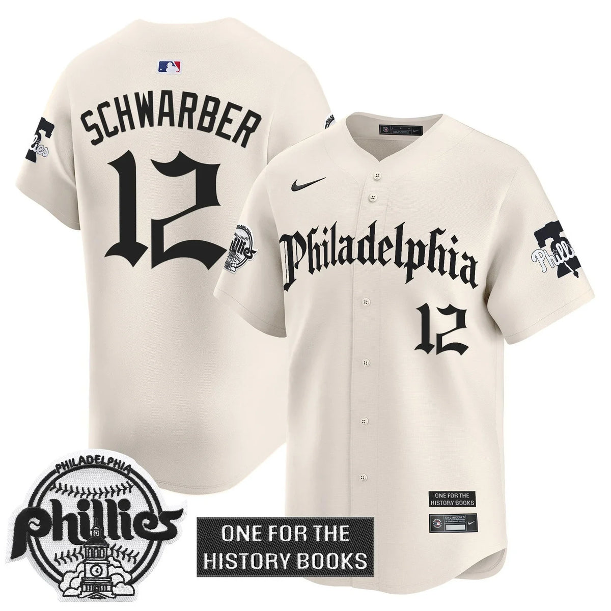 Men's Phillies 'Retro Newspaper Edition' Vapor Premier Limited Jersey - All Stitched