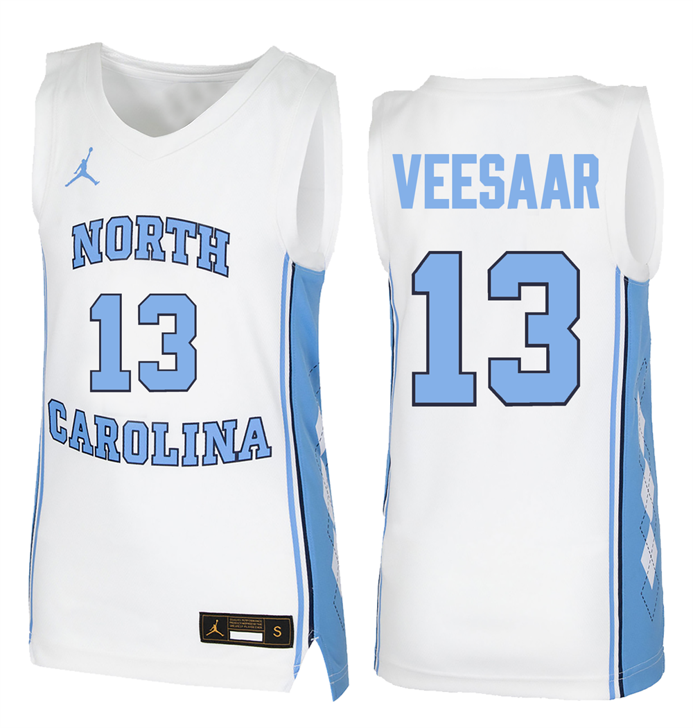 Men's #13 Henri Veesaar North Carolina Tar Heels College Basketball Jersey
