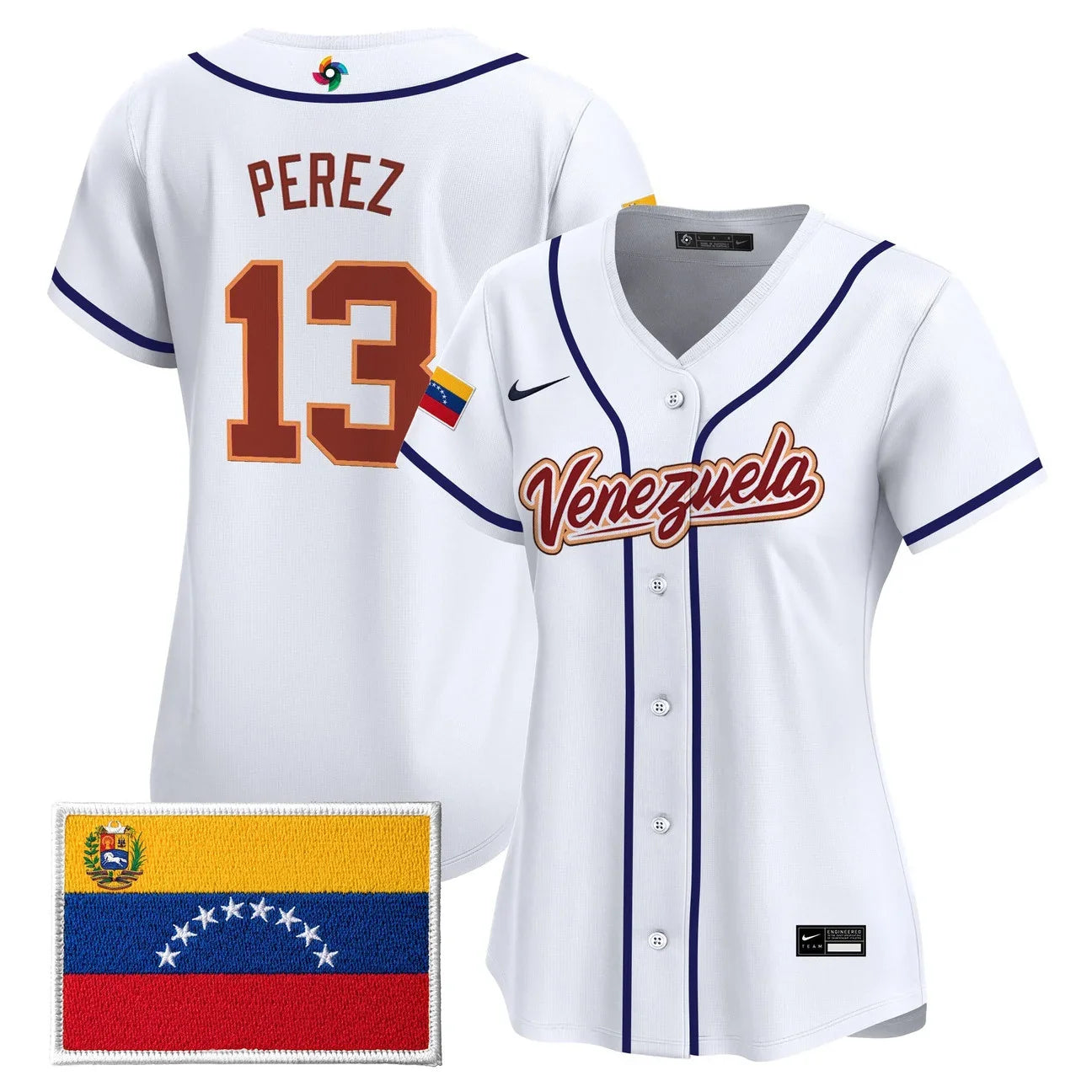 Women's Team Venezuela World Baseball Classic Vapor Premier Jersey - 2026 Roster - All Stitched