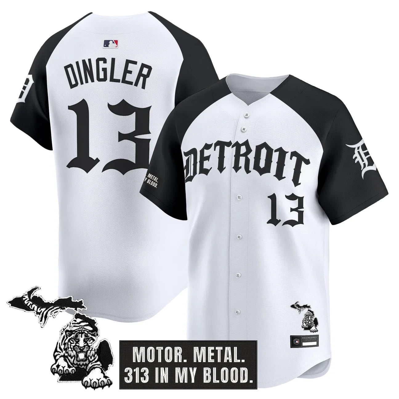 Detroit Tigers 'Old English Edition' Vapor Premier Limited Jersey - All Stitched - Alternate