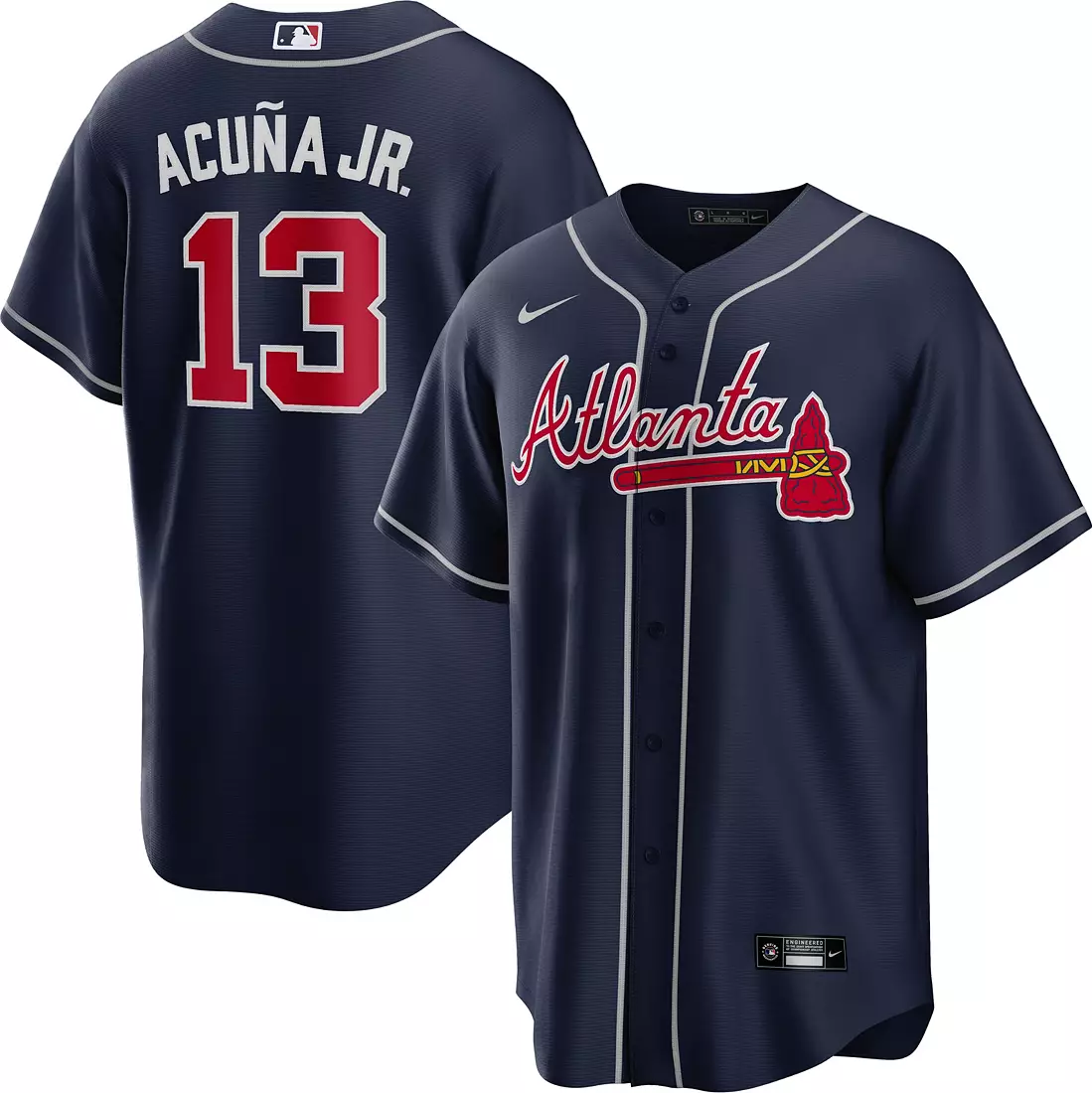 Men's #13 Ronald Acuña Jr Atlanta Braves Baseball Jersey