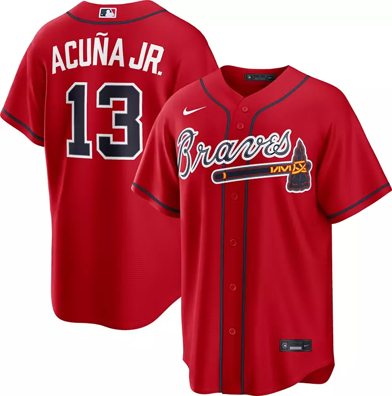 Men's #13 Ronald Acuña Jr Atlanta Braves Baseball Jersey