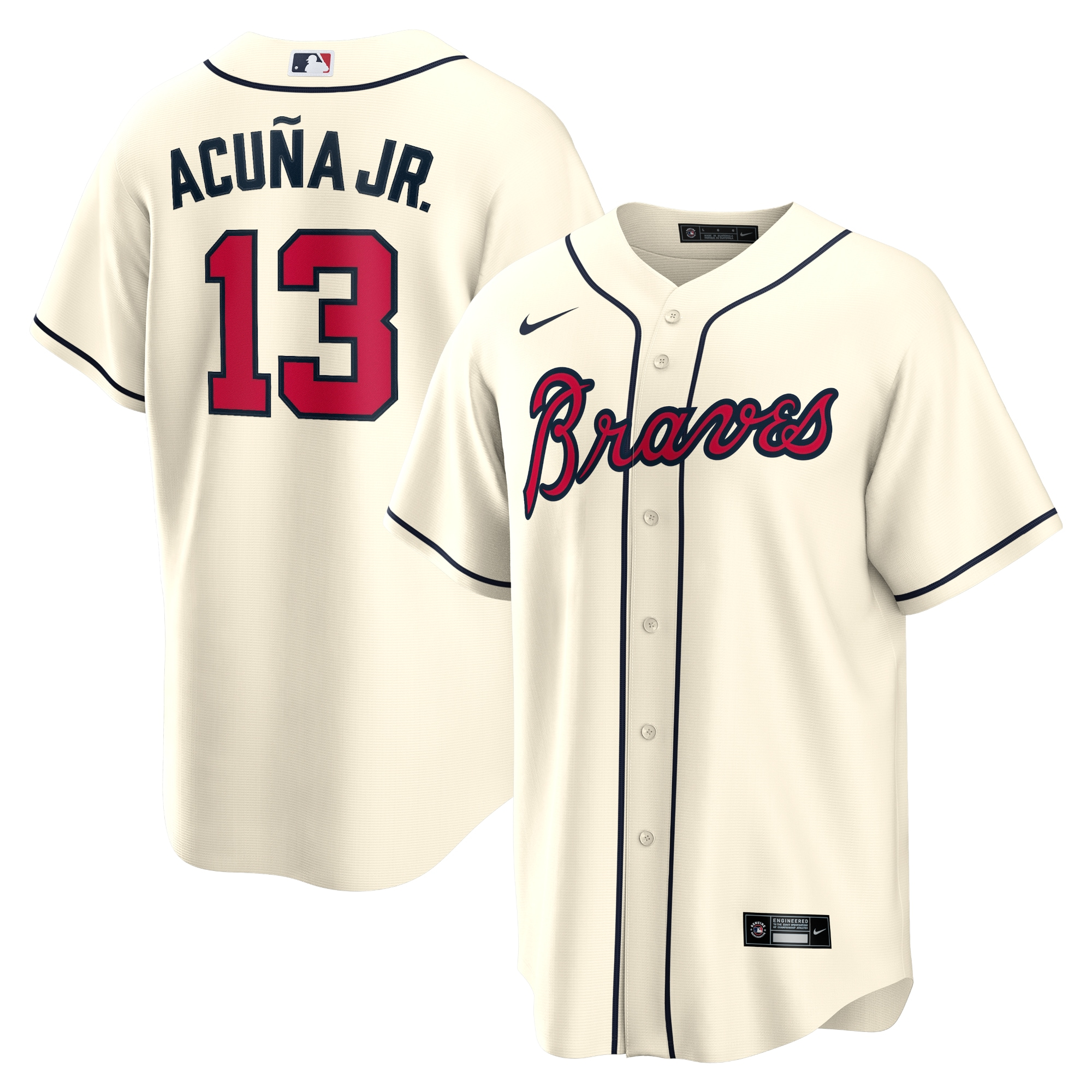 Men's #13 Ronald Acuña Jr Atlanta Braves Baseball Jersey