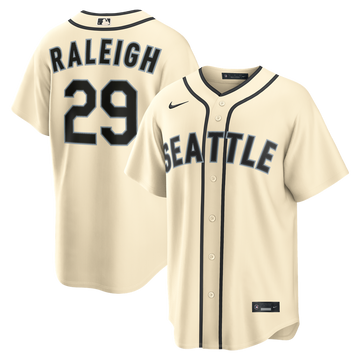 Cal Raleigh Seattle Mariners Nike Alternate Replica Jersey - Cream