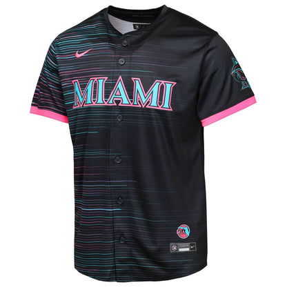 Miami Marlins Youth 2025 City Connect Limited Jersey - Black