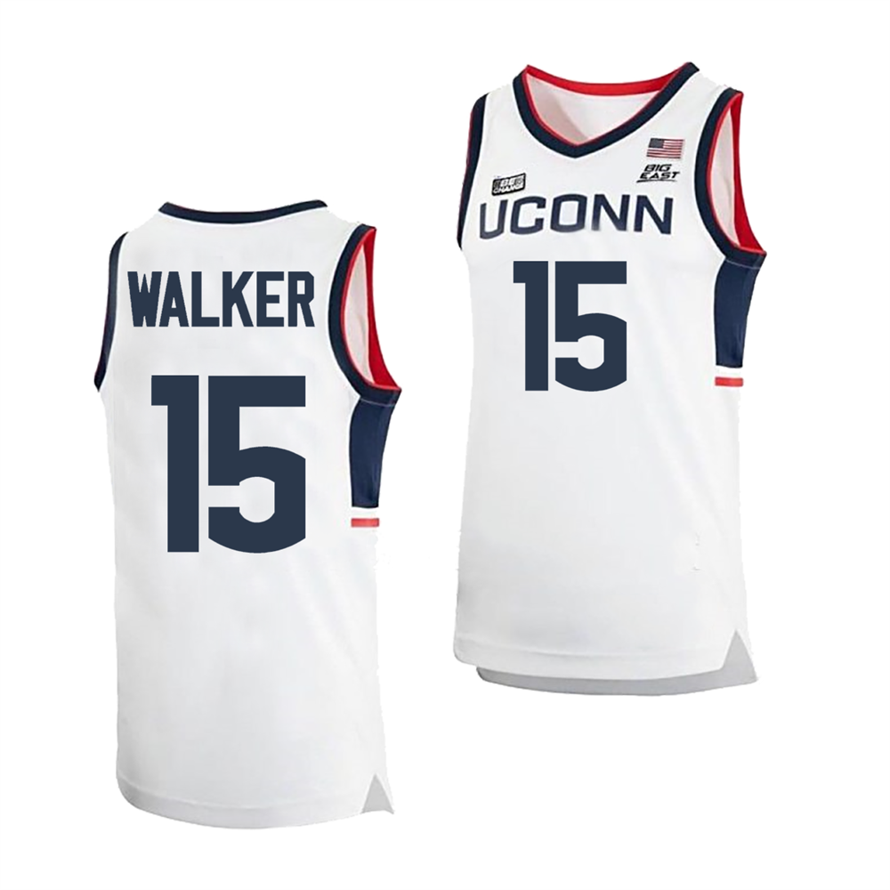 Men's #15 Kemba Walker UConn Huskies College Basketball Jersey
