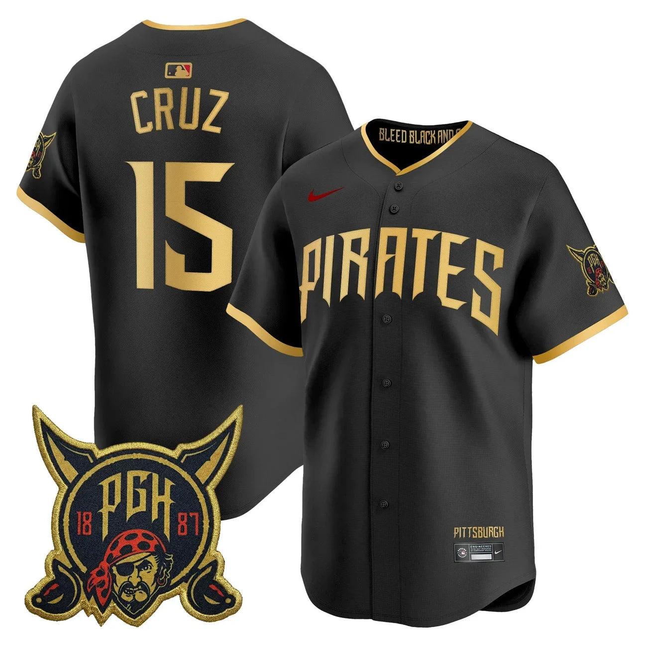 Pittsburgh Pirates 2026 City Connect Vapor Premier Limited Jersey - All Stitched - Black
