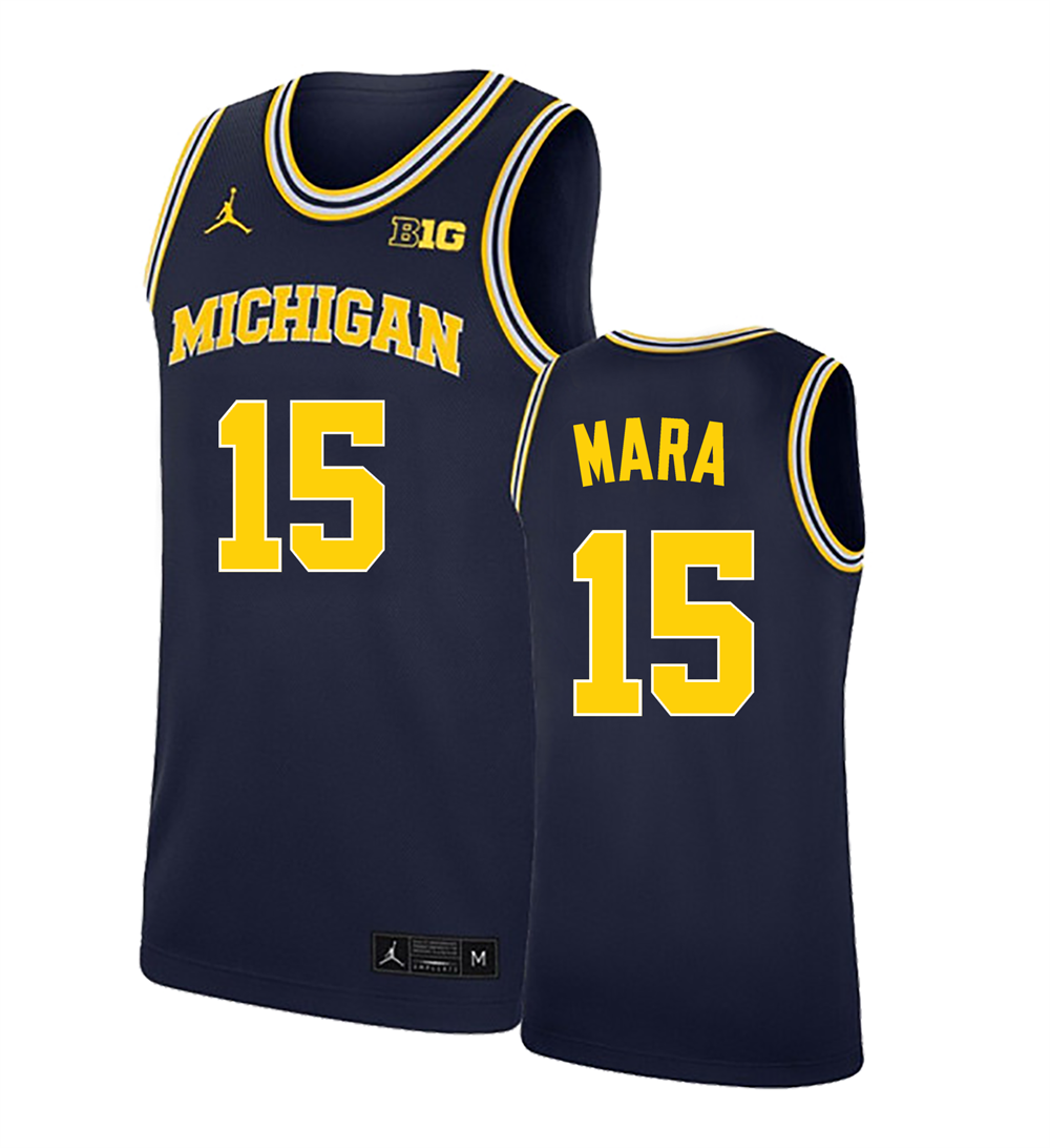 Men's #15 Aday Mara Michigan Wolverines College Basketball Jersey