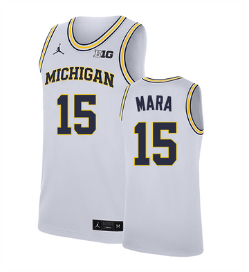 Men's #15 Aday Mara Michigan Wolverines College Basketball Jersey