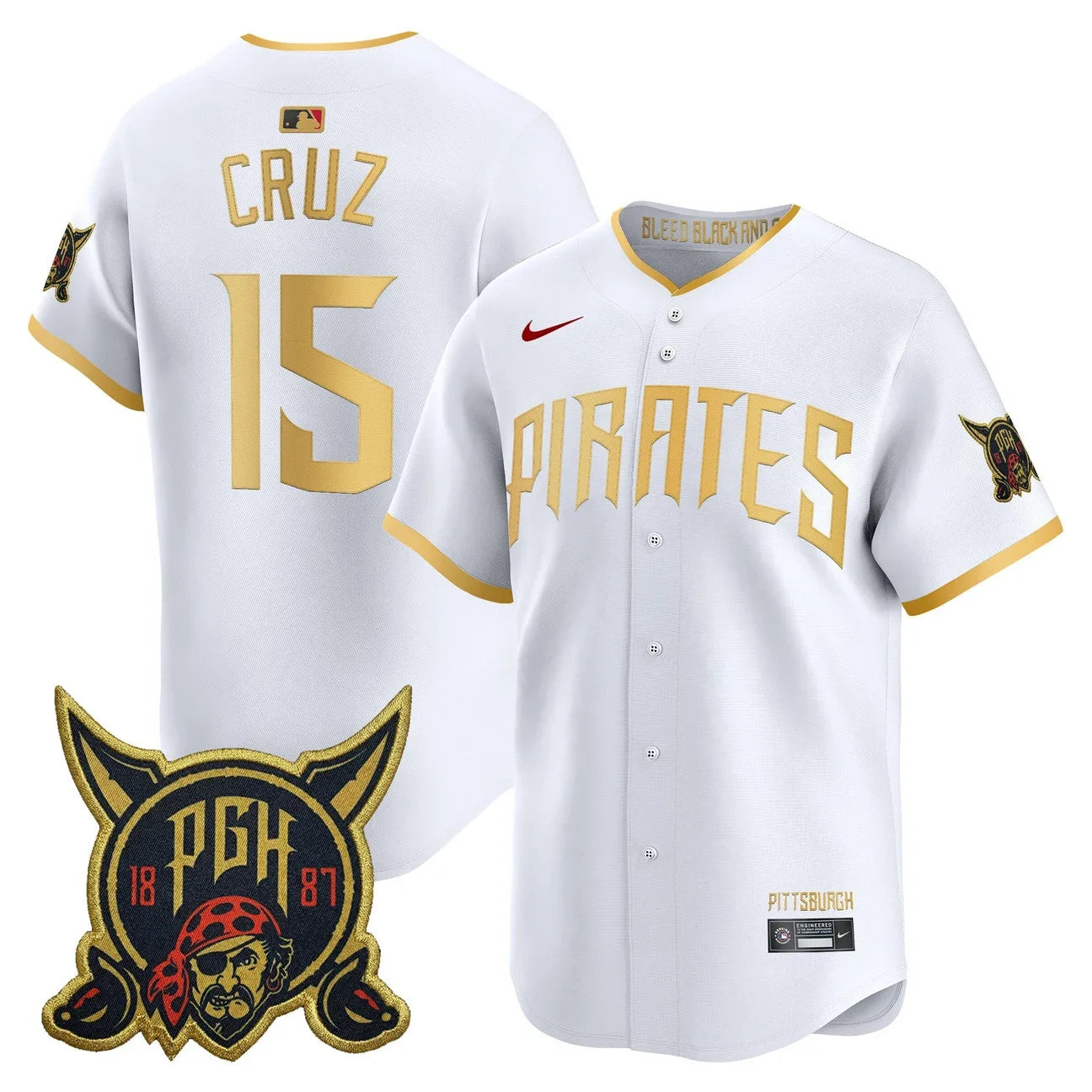 Pittsburgh Pirates 2026 City Connect Vapor Premier Limited Jersey - All Stitched - White