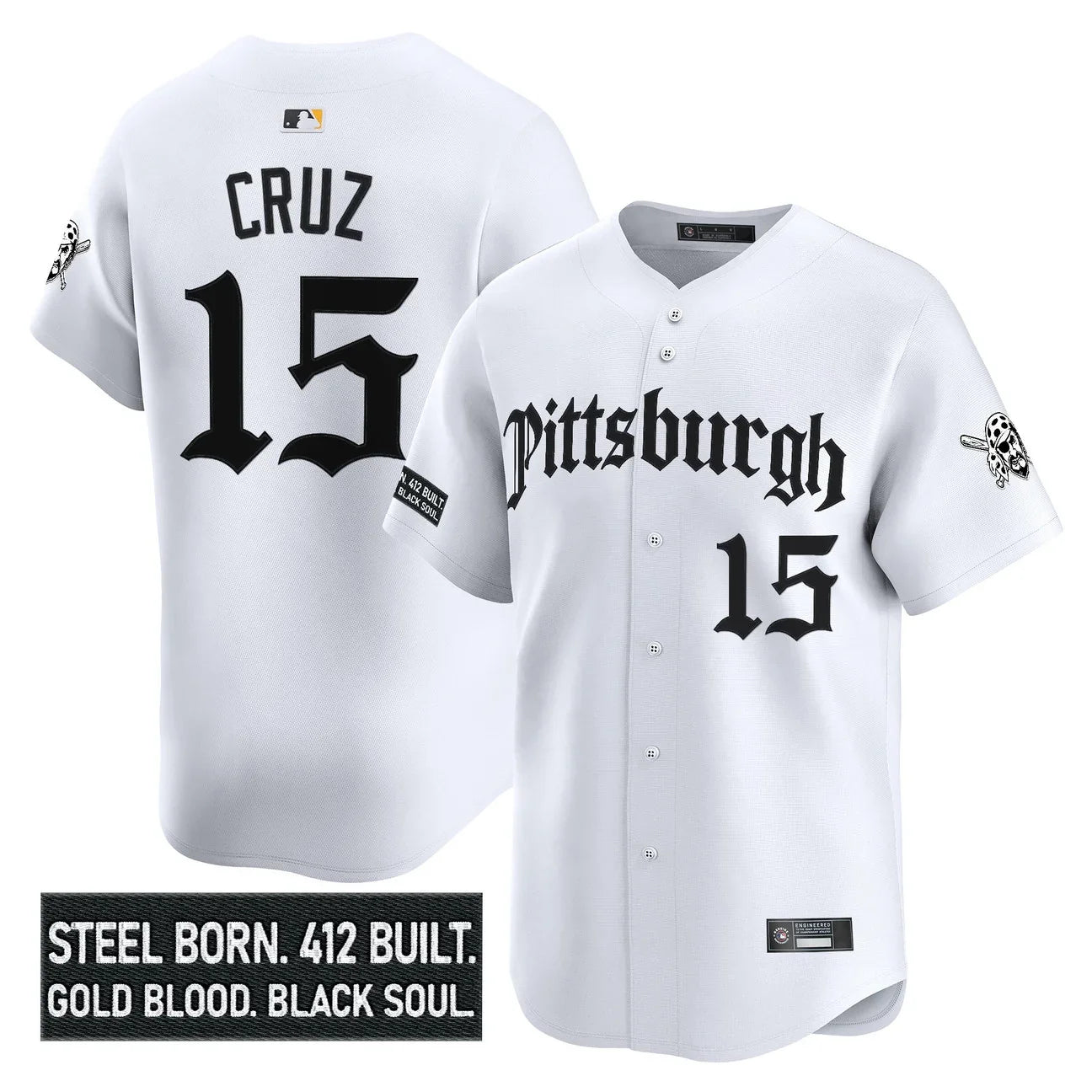 Men's Pittsburgh Pirates 'Gothic Steel City Edition' Vapor Premier Limited Jersey - All Stitched