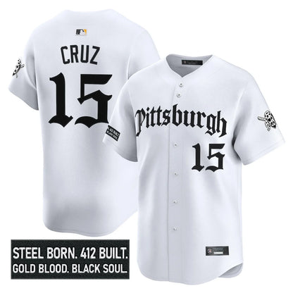 Men's Pittsburgh Pirates 'Gothic Steel City Edition' Vapor Premier Limited Jersey - All Stitched