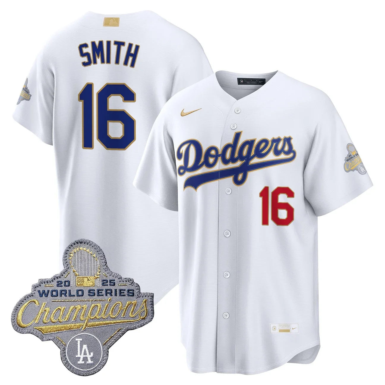 Los Angeles Dodgers "Gold Collection" Premier Limited Jersey - All Stitched -White