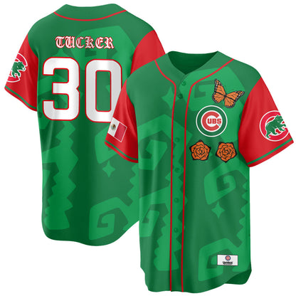 Men's Chicago Cubs "Xicago" Mexican Heritage Jersey - All Stitched