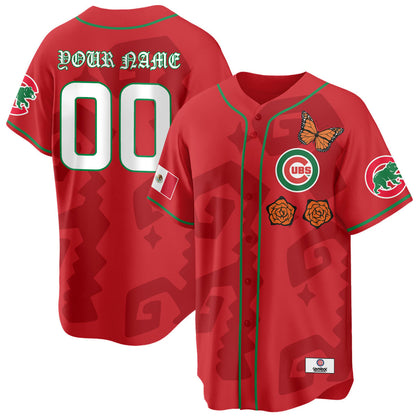 Chicago Cubs "Xicago" Mexican Heritage Custom Jersey - All Stitched