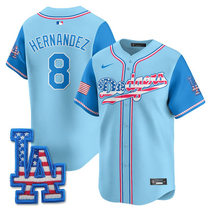 Men's Los Angeles Dodgers 2025 Fourth of July Jersey - All Stitched