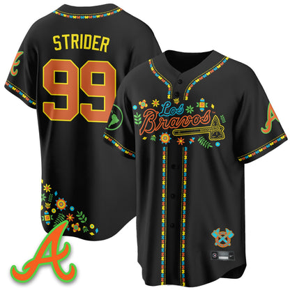 Atlanta Braves 2025 "Los Bravos" Jersey - All Stitched