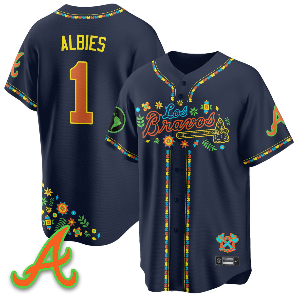 Atlanta Braves 2025 "Los Bravos" Jersey - All Stitched