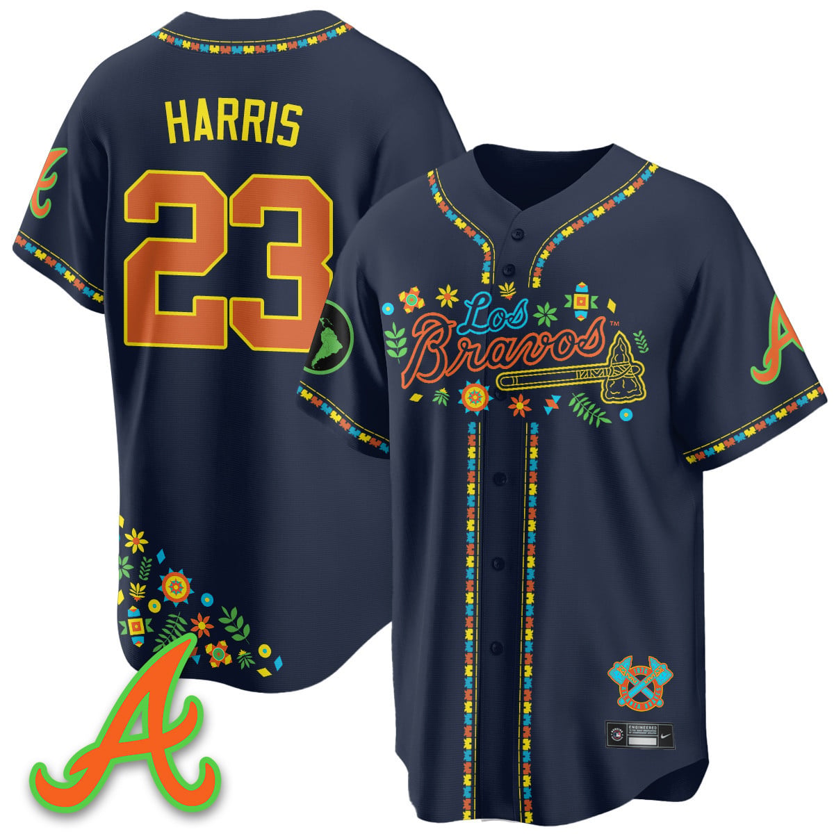 Atlanta Braves 2025 "Los Bravos" Jersey - All Stitched