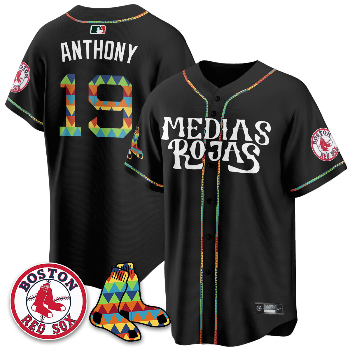 Women's Boston Red Sox "Medias Rojas" Limited Jersey - All Stitched