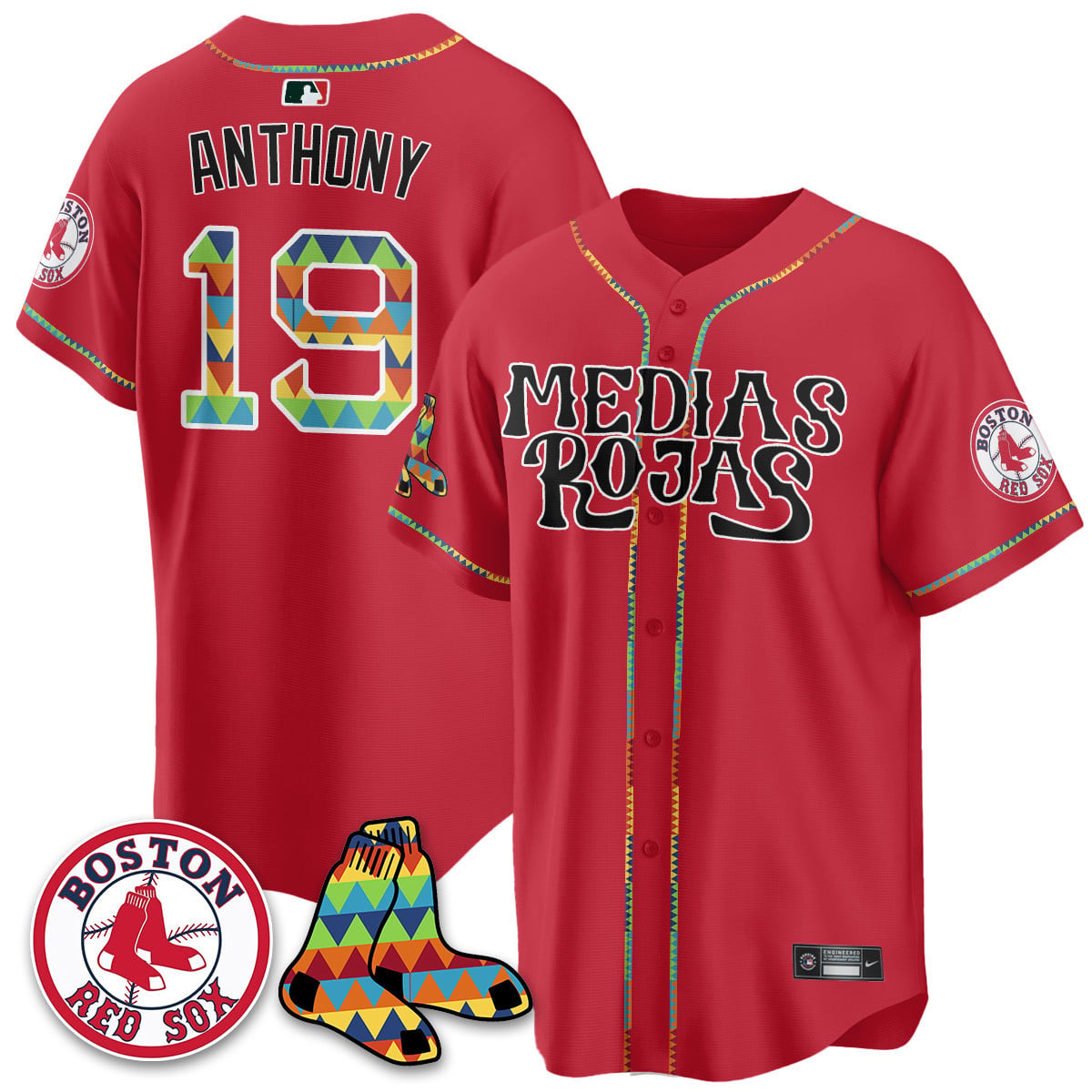 Women's Boston Red Sox "Medias Rojas" Limited Jersey - All Stitched