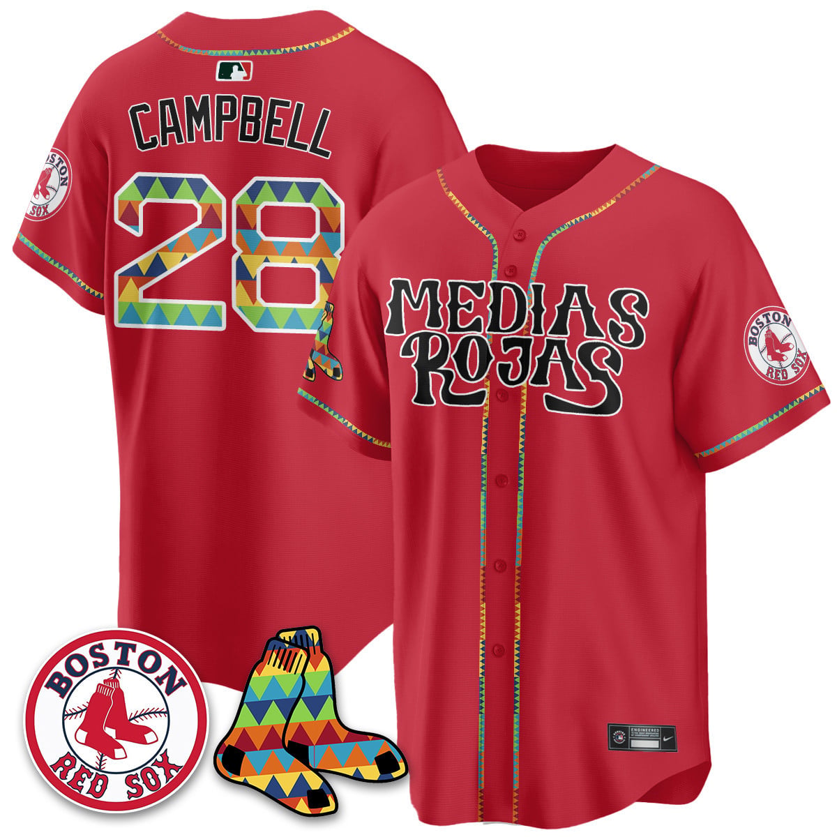 Women's Boston Red Sox "Medias Rojas" Limited Jersey - All Stitched