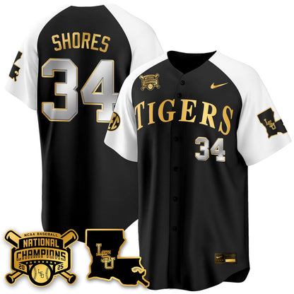 Youth's LSU Tigers 2025 World Series Champions Limited Gold Jersey - All Stitched