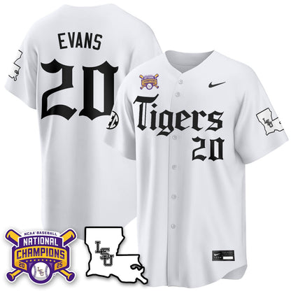 Youth's LSU Tigers 2025 World Series Champions 'Gothic Geaux Edition' Jersey - All Stitched