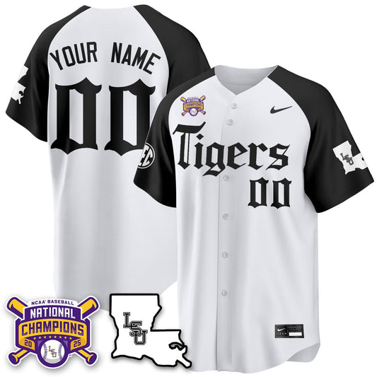 LSU Tigers 2025 World Series Champions 'Gothic Geaux Edition' Custom Jersey - All Stitched