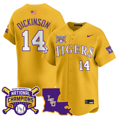 Men's LSU Tigers 2025 World Series Champions Limited Jersey - All Stitched