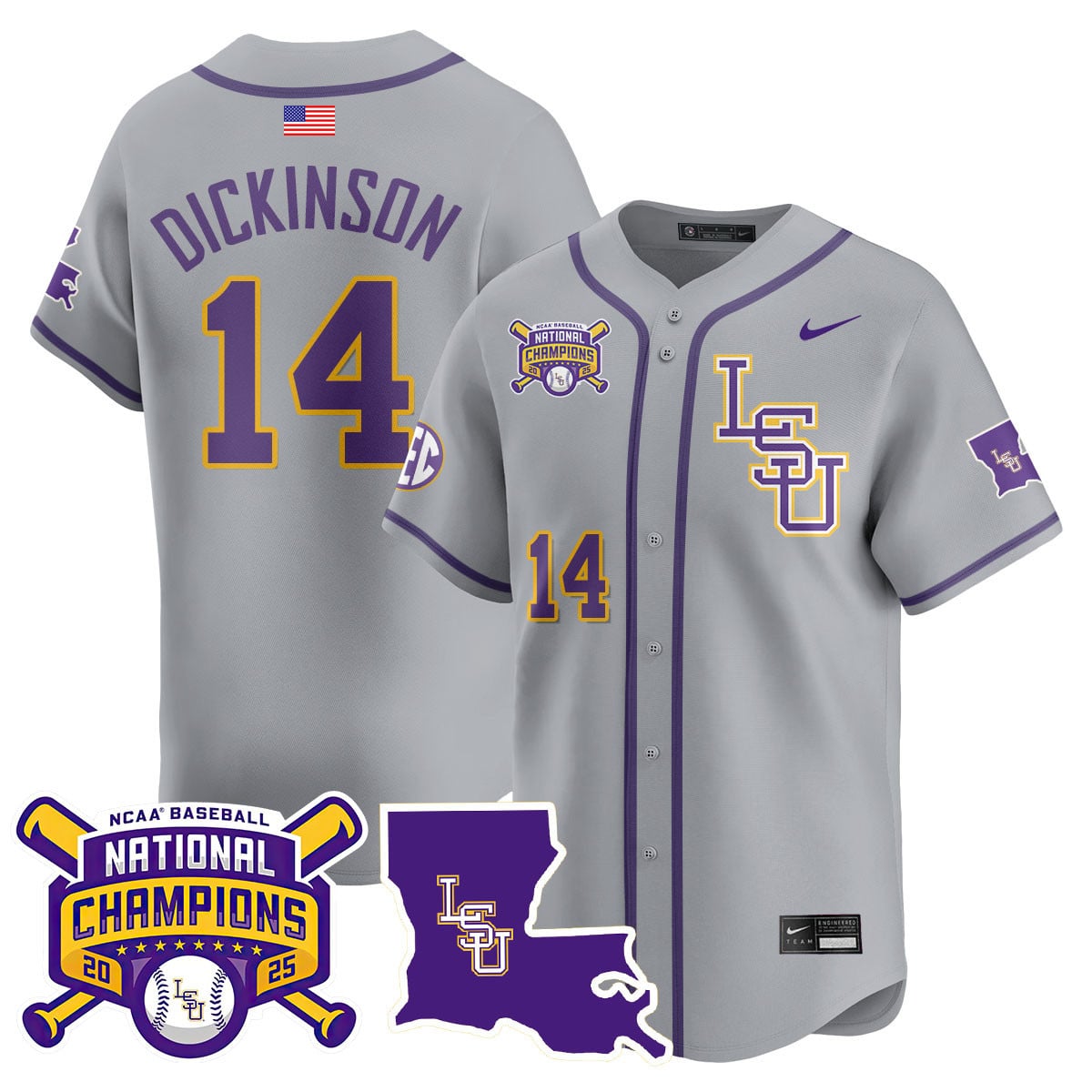 Women's LSU Tigers 2025 World Series Champions Limited Jersey - All Stitched