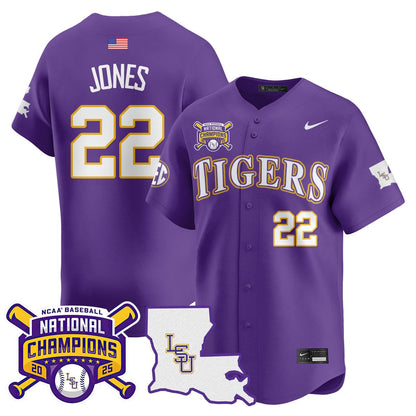 Men's LSU Tigers 2025 World Series Champions Limited Jersey - All Stitched