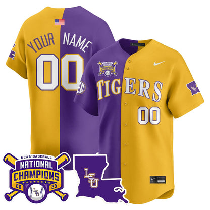 Men's LSU Tigers 2025 World Series Champions Limited Jersey - All Stitched