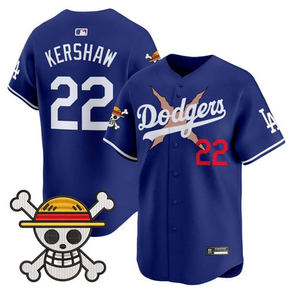 Men's Los Angeles Dodgers x One Piece 2025 Vapor Premier Limited Jersey - All Stitched