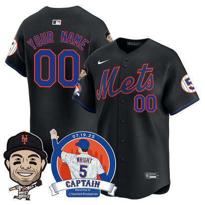 New York Mets David Wright "Mets Legend" Custom Jersey V2 - All Stitched