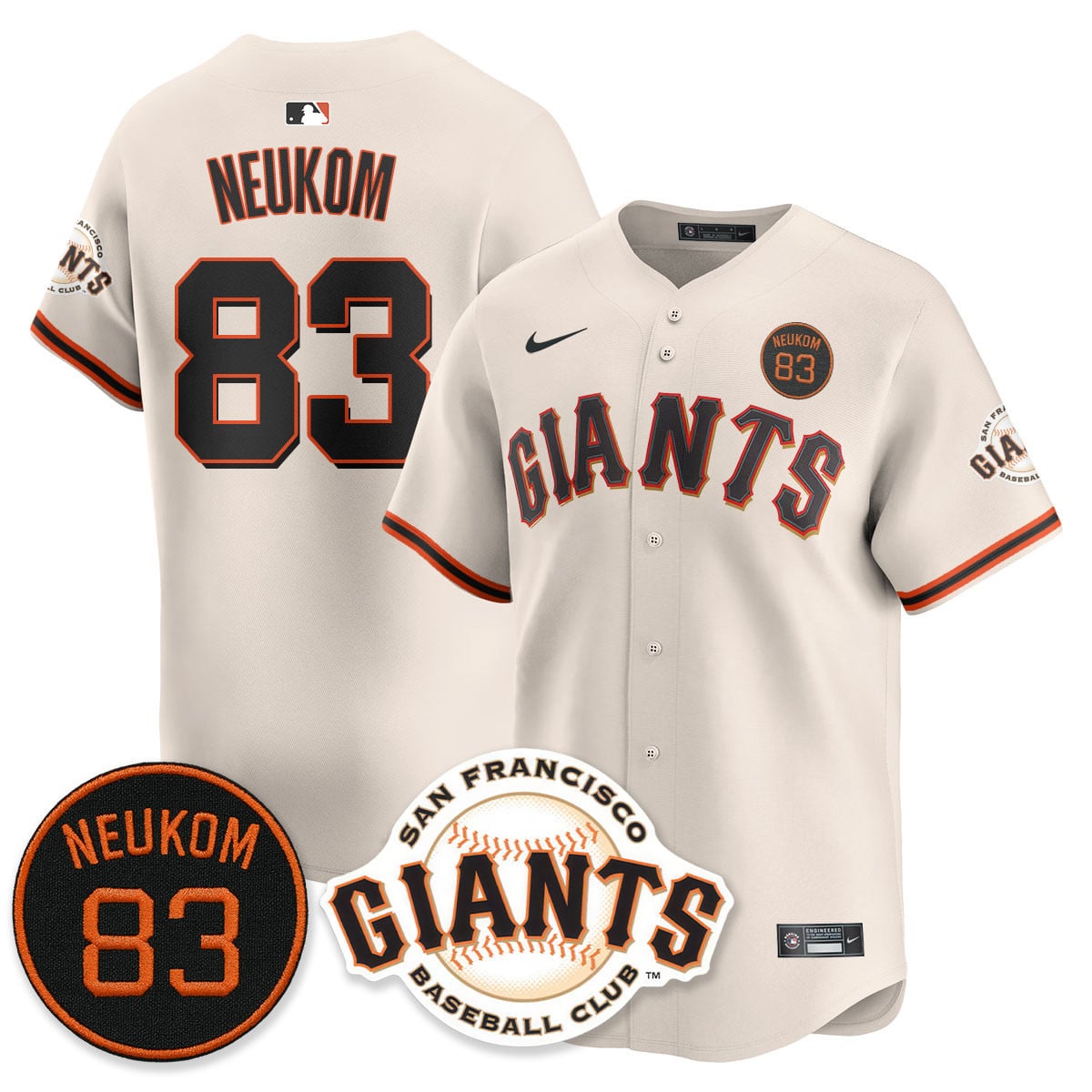 Men's San Francisco Giants Bill Neukom Memorial 2025 Jersey - All Stitched