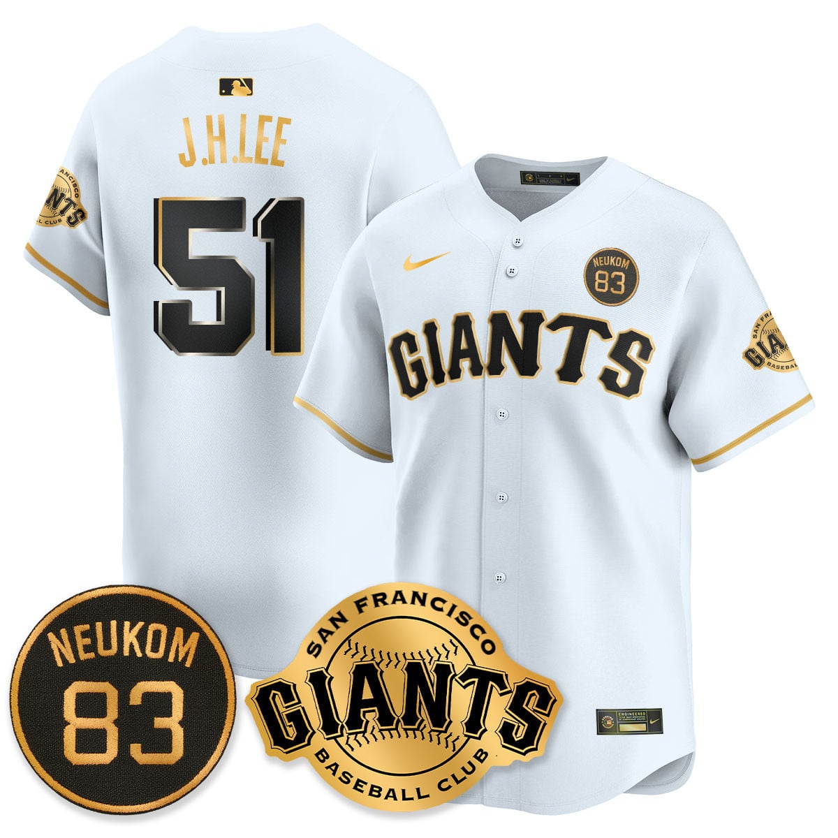Men's San Francisco Giants Bill Neukom Memorial 2025 Jersey - All Stitched